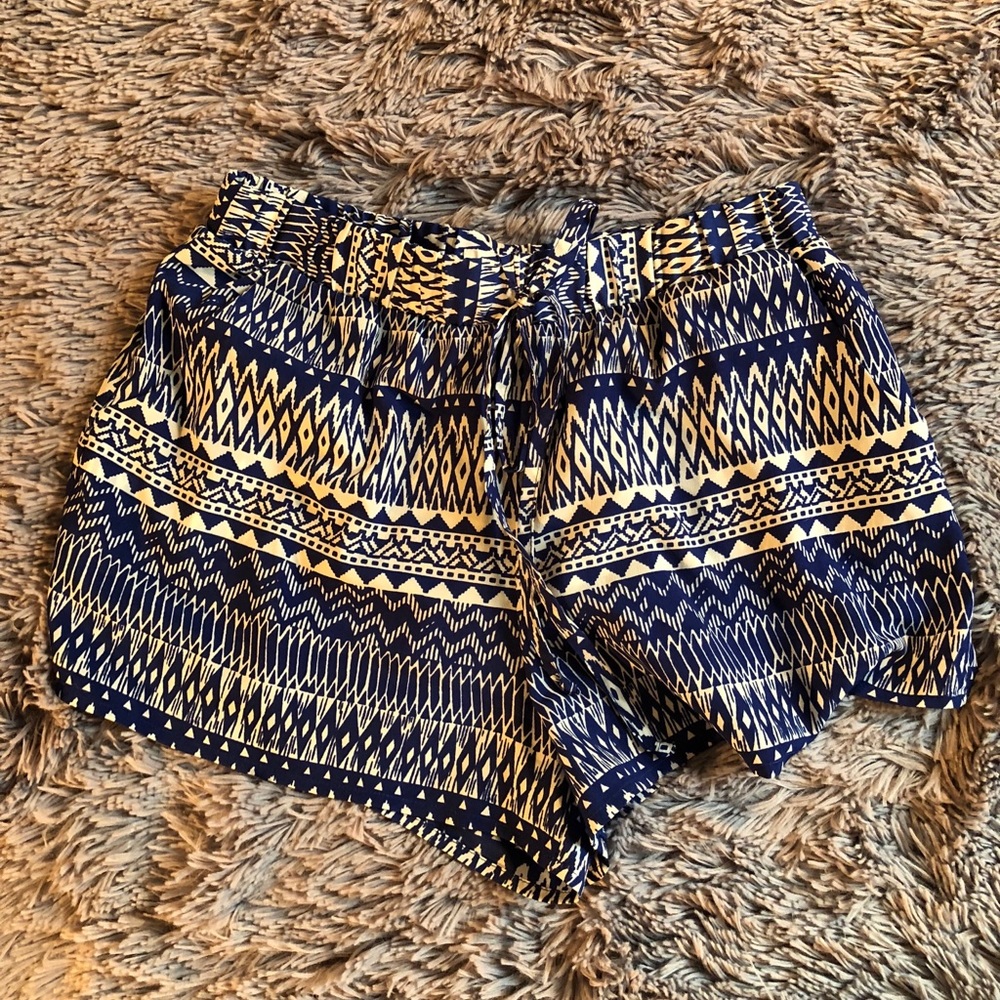 Blue flowy shorts